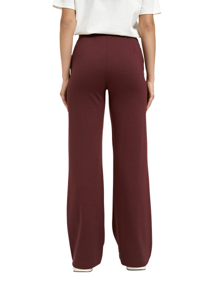 Smith & Soul Jersey Wide Leg Trousers - view 2, Bordeaux