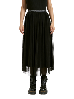 Smith & Soul Tulle Mesh Skirt, Black, Black