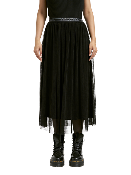 Smith & Soul Tulle Mesh Skirt, Black, Black