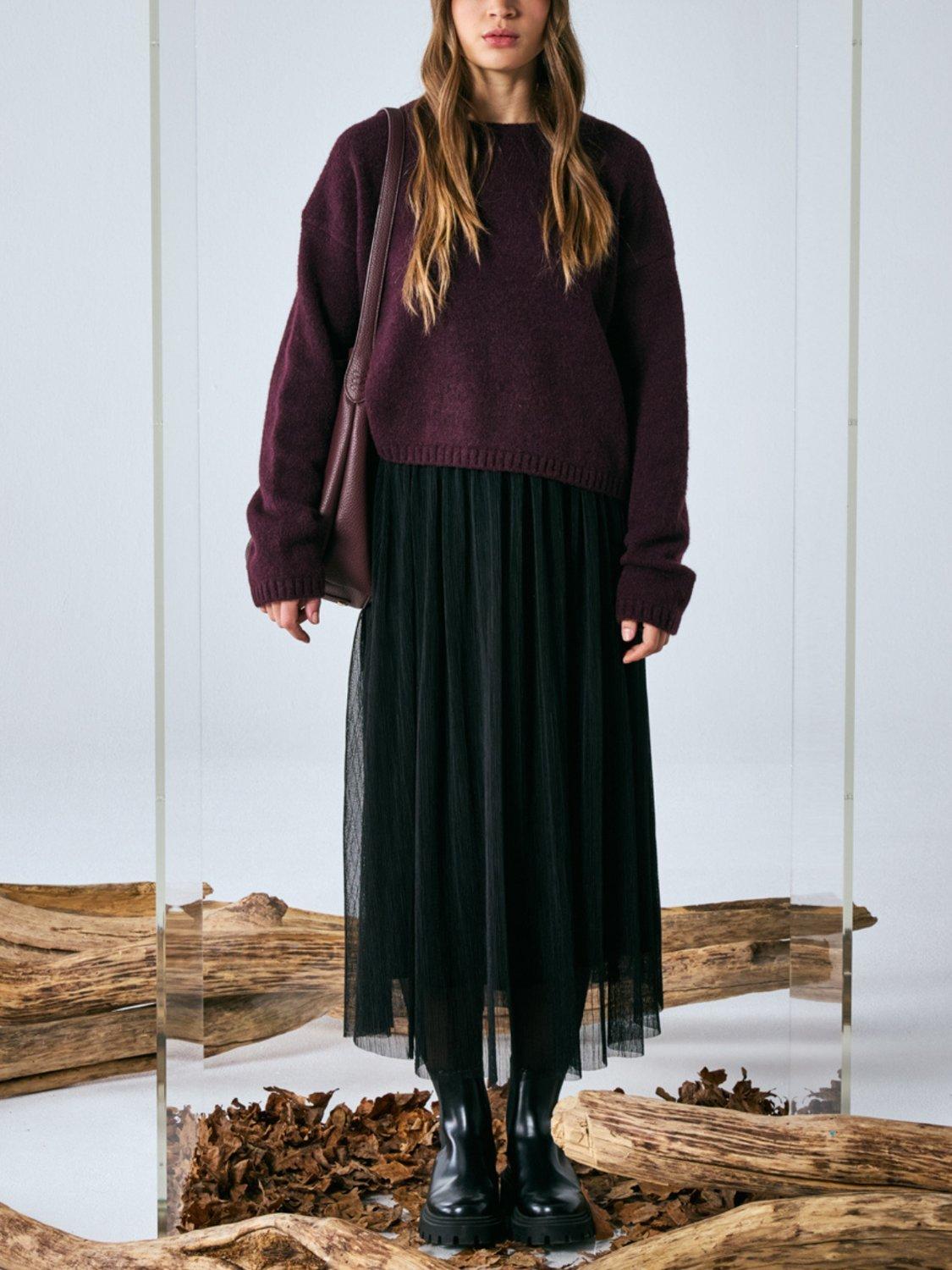 Product image 4 of 4, which shows Smith & Soul Tulle Mesh Skirt, Black, XS