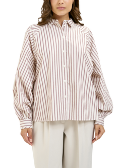 Smith & Soul Double Stripe Long Sleeve Shirt, Bordeaux Print, Bordeaux Print