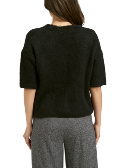 Smith & Soul Elbow Sleeve Cropped Jumper, Black - view 2, Black