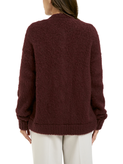 Smith & Soul Textured Bomber Cardigan, Bordeaux - view 2, Bordeaux
