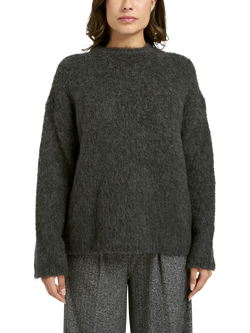 Smith & Soul Oversized Crew Neck Jumper, Anthracite Melange, Anthracite Melange