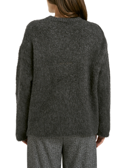Smith & Soul Oversized Crew Neck Jumper, Anthracite Melange - view 2, Anthracite Melange