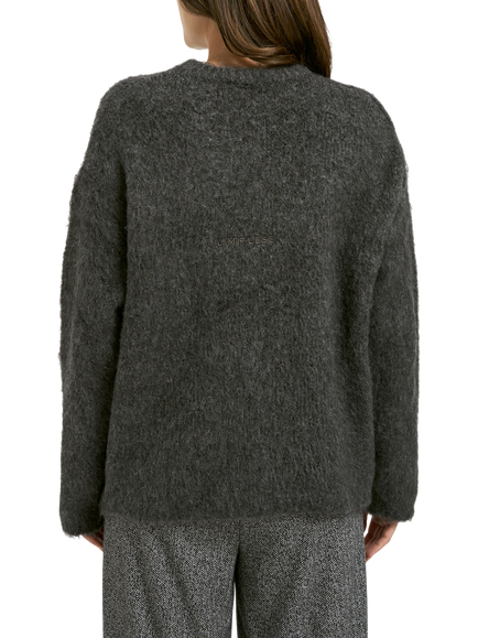 Smith & Soul Oversized Crew Neck Jumper, Anthracite Melange - view 2, Anthracite Melange