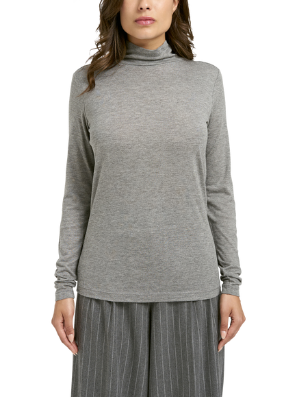 Smith & Soul Turtleneck Long Sleeve Top, Grey Melange, Grey Melange