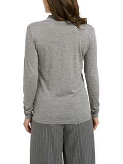 Smith & Soul Turtleneck Long Sleeve Top, Grey Melange - view 2, Grey Melange