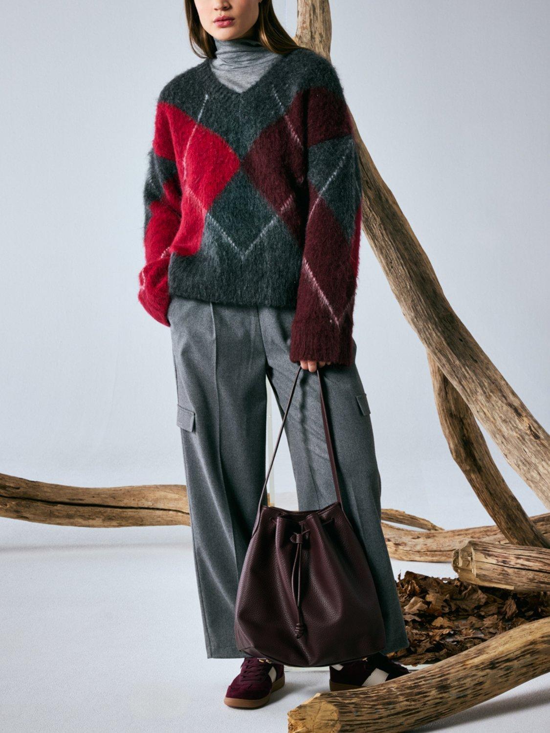 Product image 5 of 5, which shows Smith & Soul Turtleneck Long Sleeve Top, Grey Melange, XS