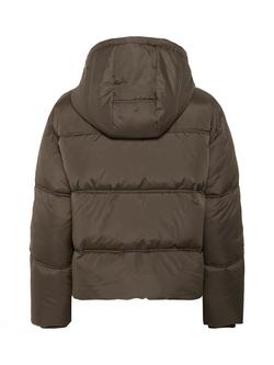 Saint Tropez Fey Puffer Jacket, Chocolate Brown - view 2, Chocolate Brown