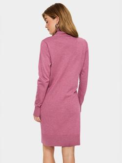 Saint Tropez Mila Roll Neck Jumper Dress - view 2, Red Violet Melange