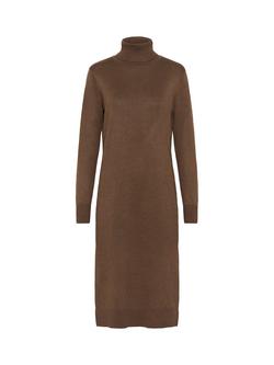 Saint Tropez Mila Roll Neck Jumper Dress, Fondue Fudge Melange