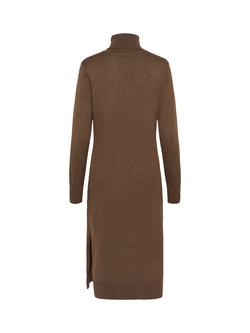 Saint Tropez Mila Roll Neck Jumper Dress - view 2, Fondue Fudge Melange