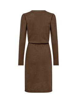Saint Tropez Mila Round Neck Jumper Dress - view 2, Fondue Fudge Melange