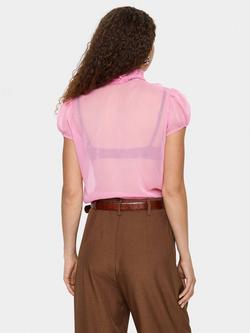 Saint Tropez Lilja Ruffle Shirt, Wild Rose - view 2, Wild Rose