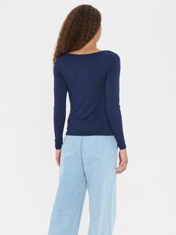 Saint Tropez Zindy Boat Neck Top containing LENZING™ ECOVERO™ Viscose, Night Sky - view 2, Night Sky