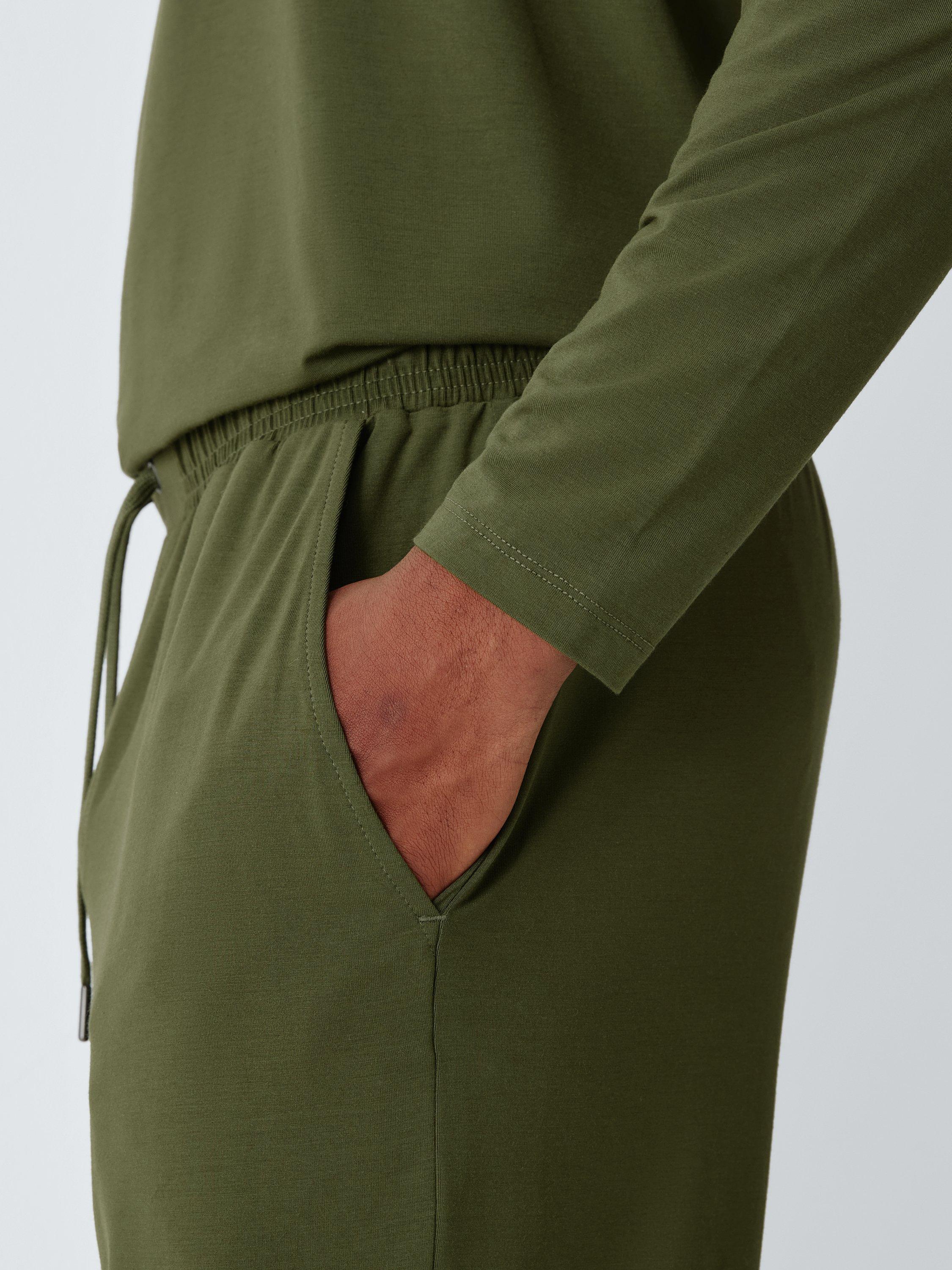 Product image 5 of 6, which shows John Lewis Lounge Trousers containing TENCEL™ Modal, Green Mid, S