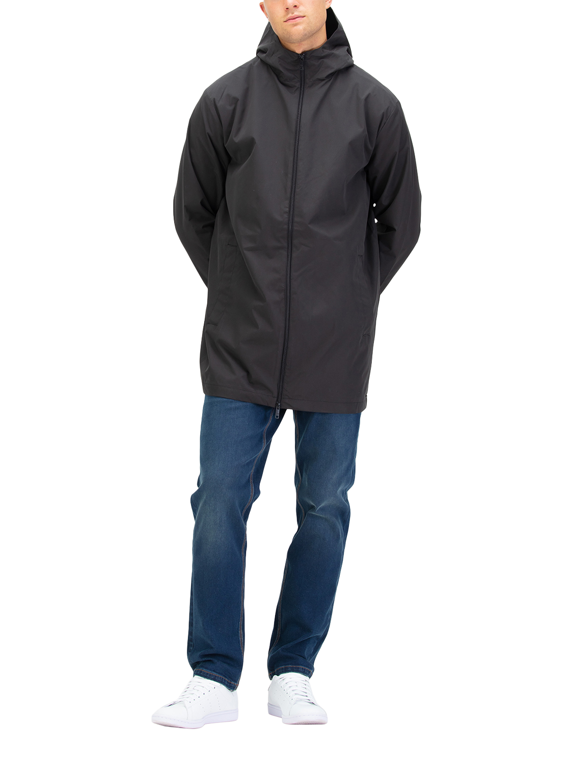 Product image 1 of 7, which shows LUKE 1977 Hooded Zip Front Jacket, Black, S
