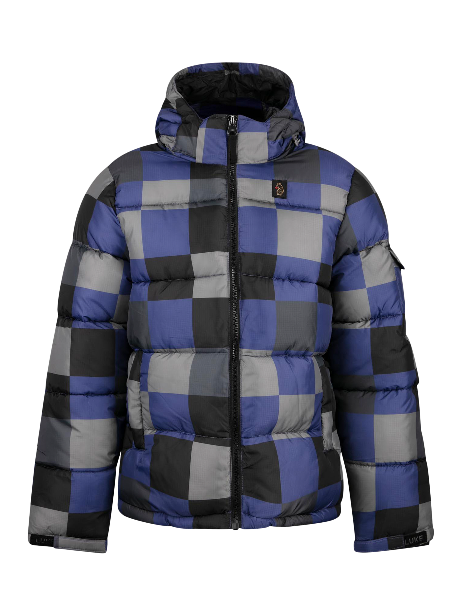 Product image 4 of 7, which shows LUKE 1977 Yupick Padded Hooded Jacket, Future Dusk/Multi, S