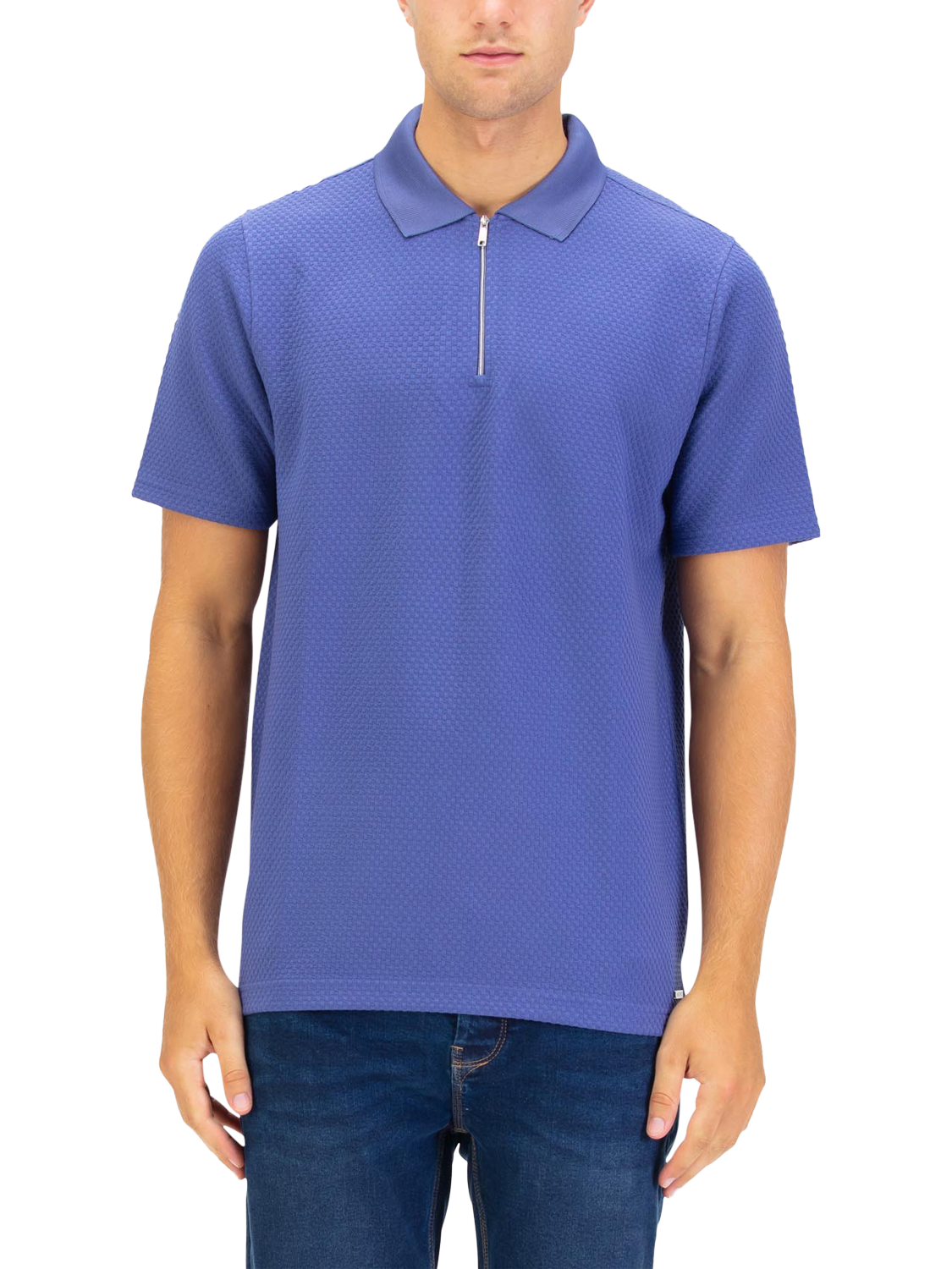 Product image 1 of 6, which shows LUKE 1977 Half Zip Polo Shirt, Future Dusk, S