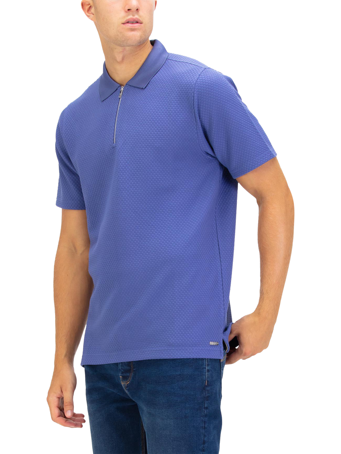 Product image 3 of 6, which shows LUKE 1977 Half Zip Polo Shirt, Future Dusk, S