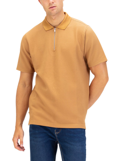 LUKE 1977 Half Zip Polo Shirt, French Mustard