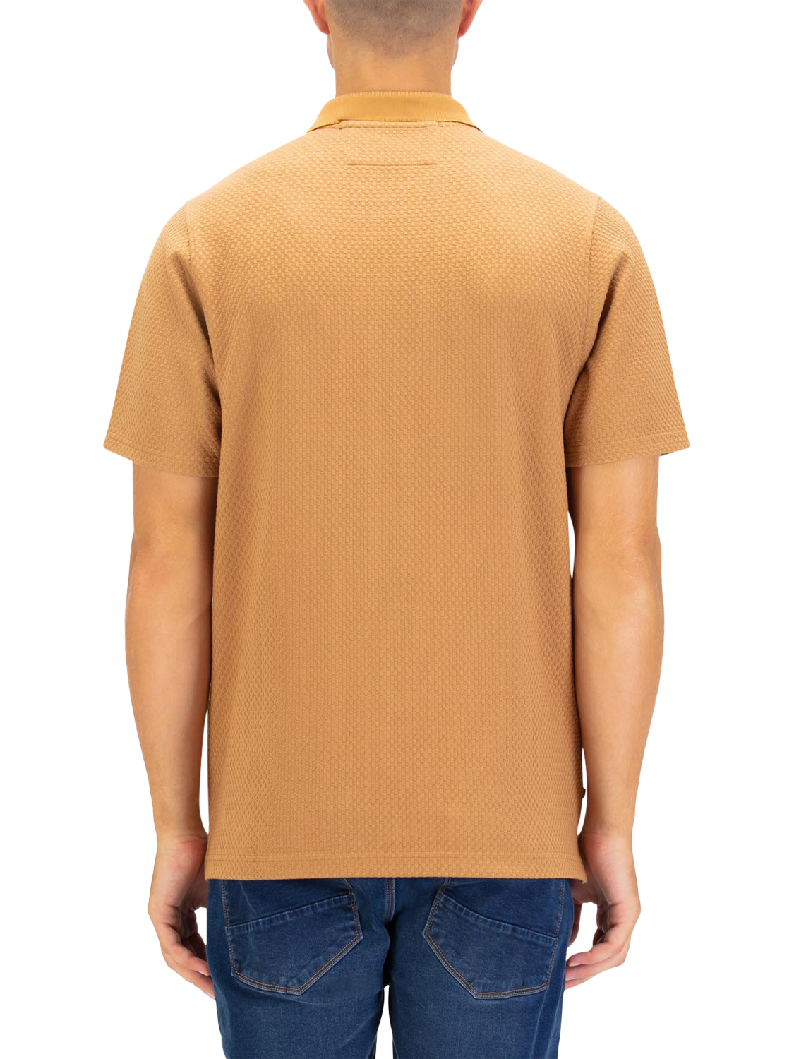 Product image 2 of 6, which shows LUKE 1977 Half Zip Polo Shirt, French Mustard, S