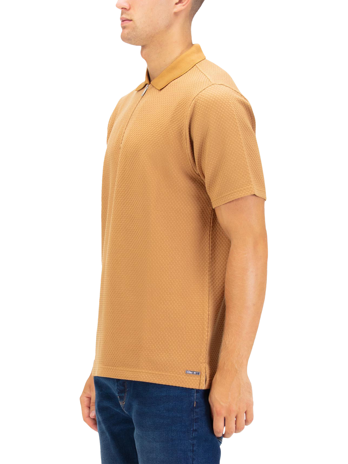 Product image 3 of 6, which shows LUKE 1977 Half Zip Polo Shirt, French Mustard, S
