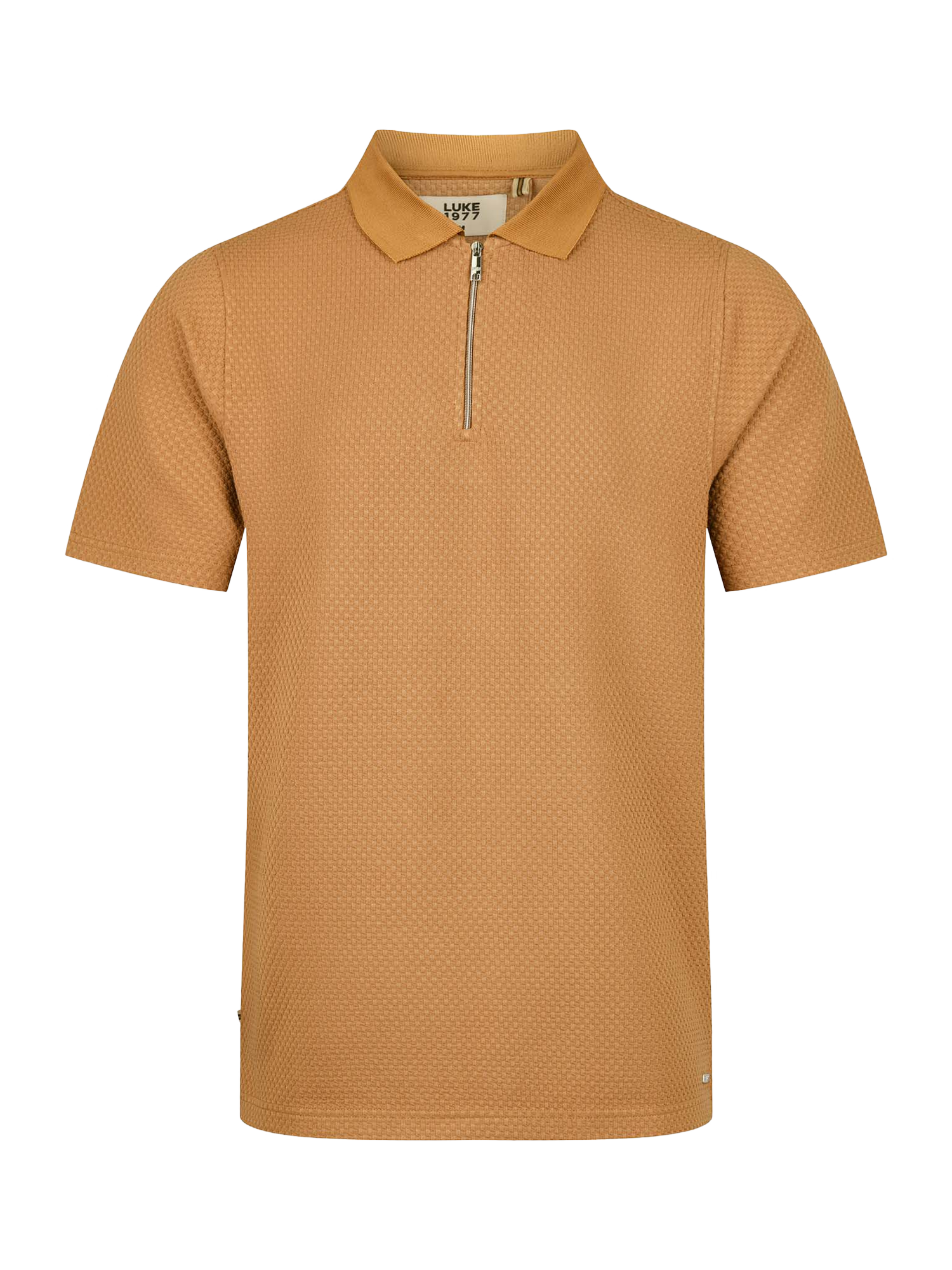 Product image 4 of 6, which shows LUKE 1977 Half Zip Polo Shirt, French Mustard, S