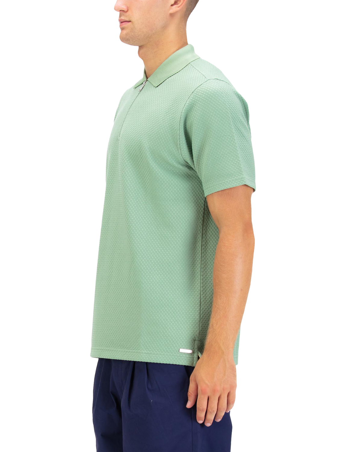 Product image 3 of 6, which shows LUKE 1977 Half Zip Polo Shirt, Sage, S