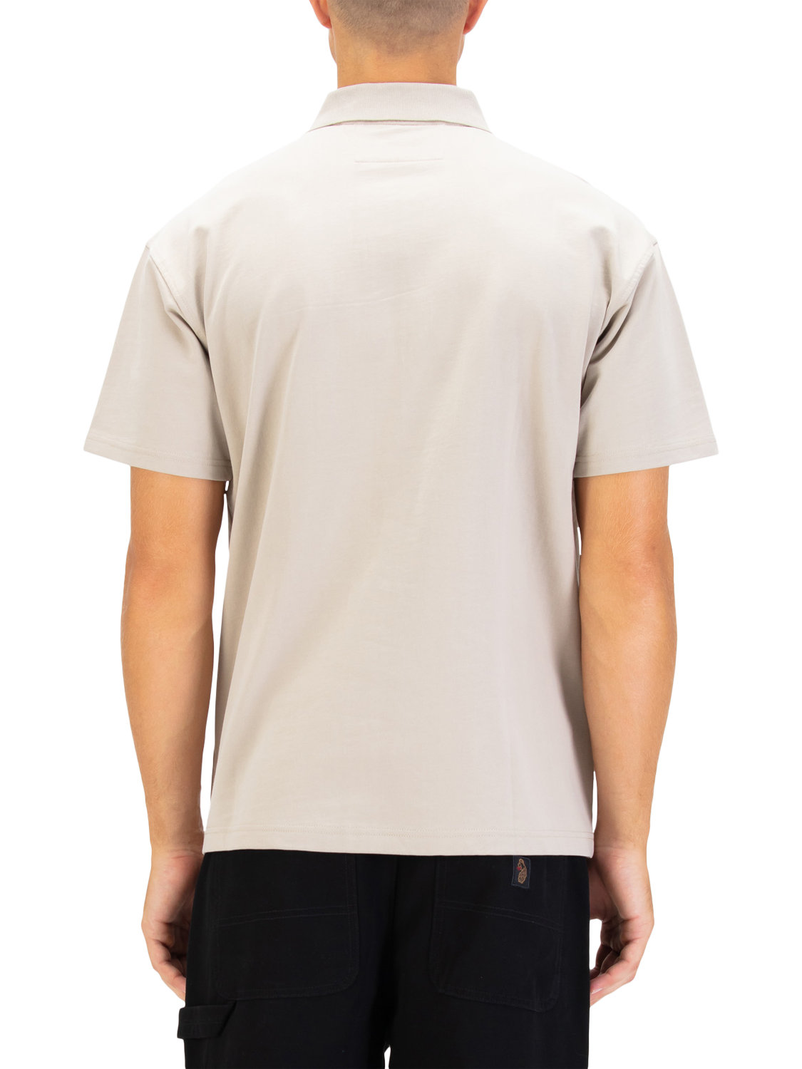 Product image 2 of 6, which shows LUKE 1977 Half Zip Cotton Polo Shirt, Stone, S