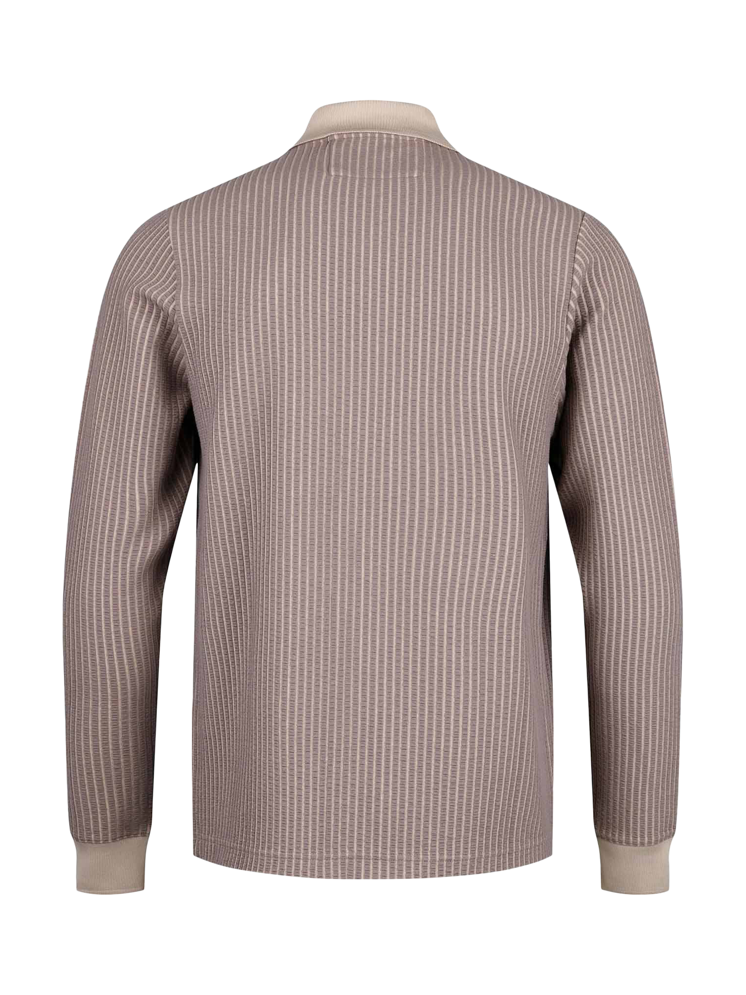 Product image 5 of 6, which shows LUKE 1977 Button Through Long Sleeve Polo Shirt, Hardnut/Stone, S