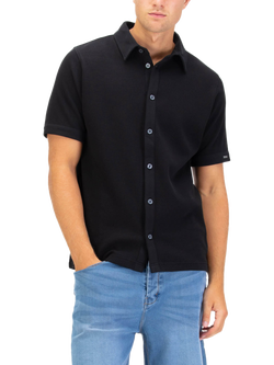 LUKE 1977 New Larry Cotton Regular Fit Shirt, Black