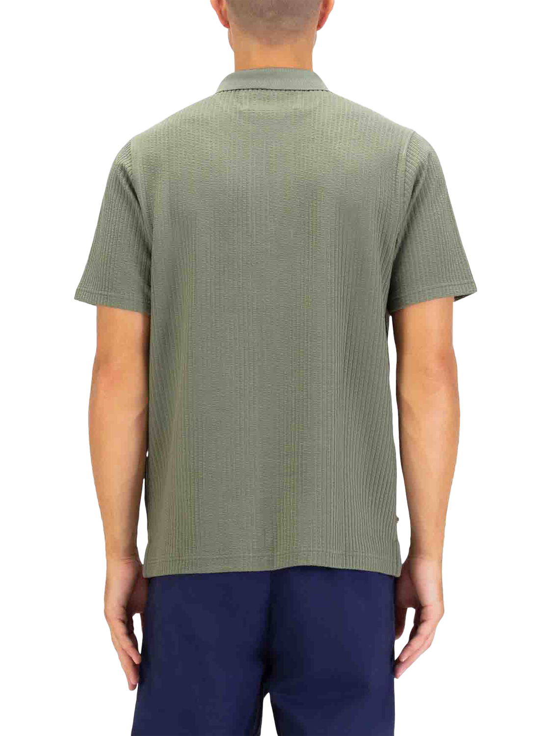 Product image 2 of 6, which shows LUKE 1977 Half Zip Cotton Blend Polo Shirt, Clover, S