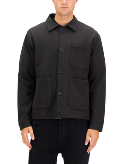 LUKE 1977 Cotton Overshirt, Black, Black