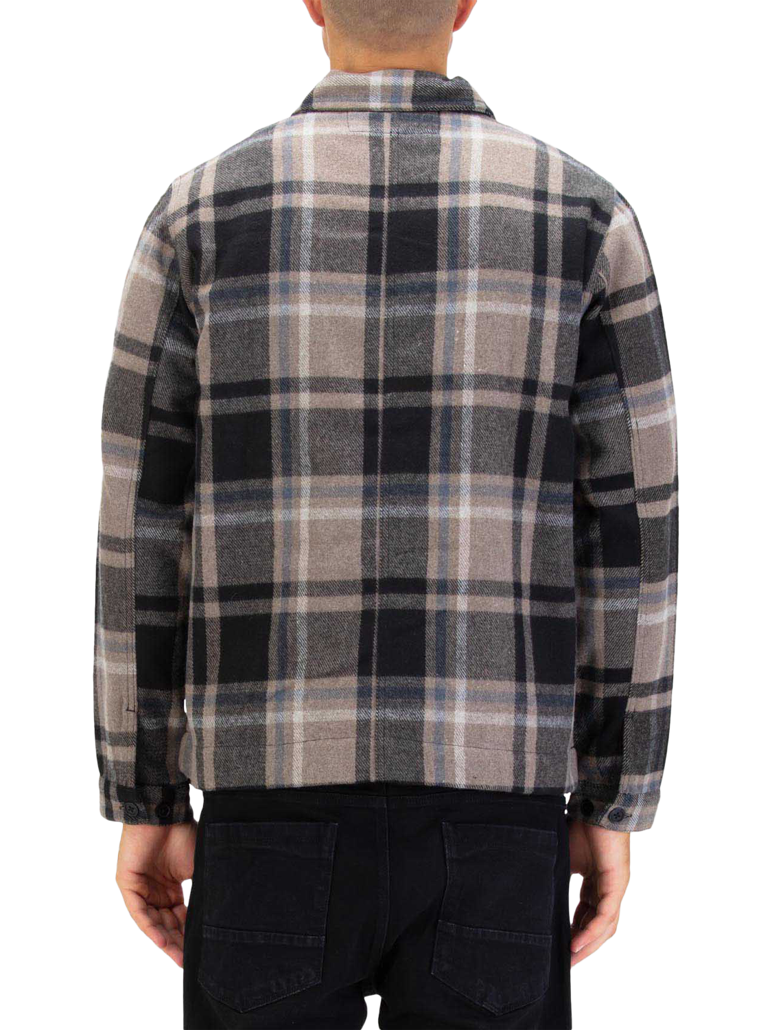 Product image 2 of 6, which shows LUKE 1977 Check Cotton Overshirt, Ecru/Multi, S