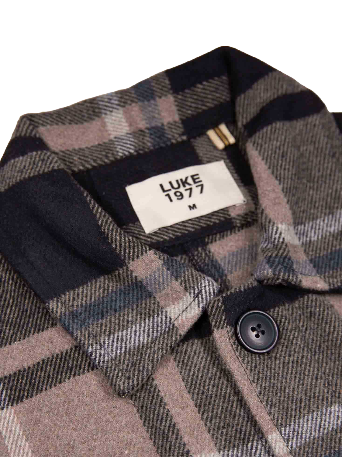 Product image 6 of 6, which shows LUKE 1977 Check Cotton Overshirt, Ecru/Multi, S