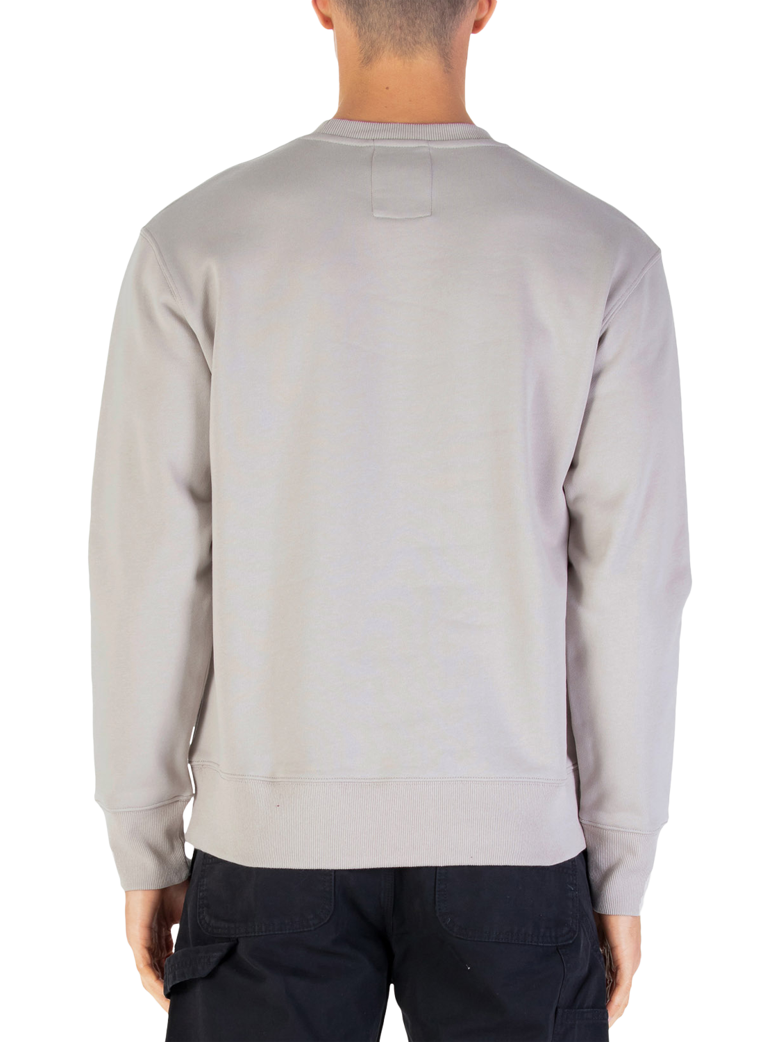 Product image 2 of 6, which shows LUKE 1977 Parker Crew Neck Cotton Jumper, Cement, S