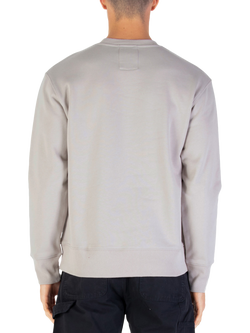 LUKE 1977 Parker Crew Neck Cotton Jumper - view 2, Cement