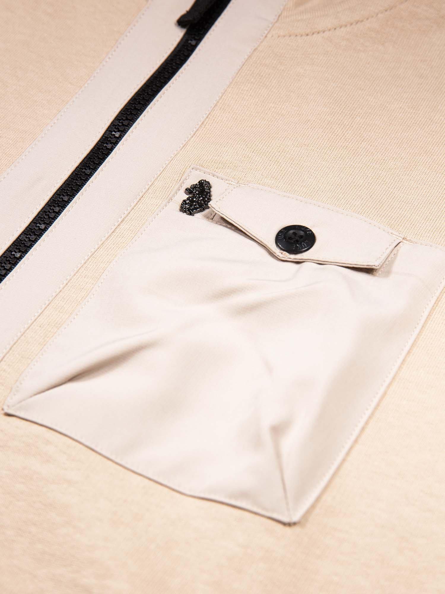 Product image 6 of 6, which shows LUKE 1977 Sutton Zip-Through Sweatshirt, Dark Navy, Stone, S