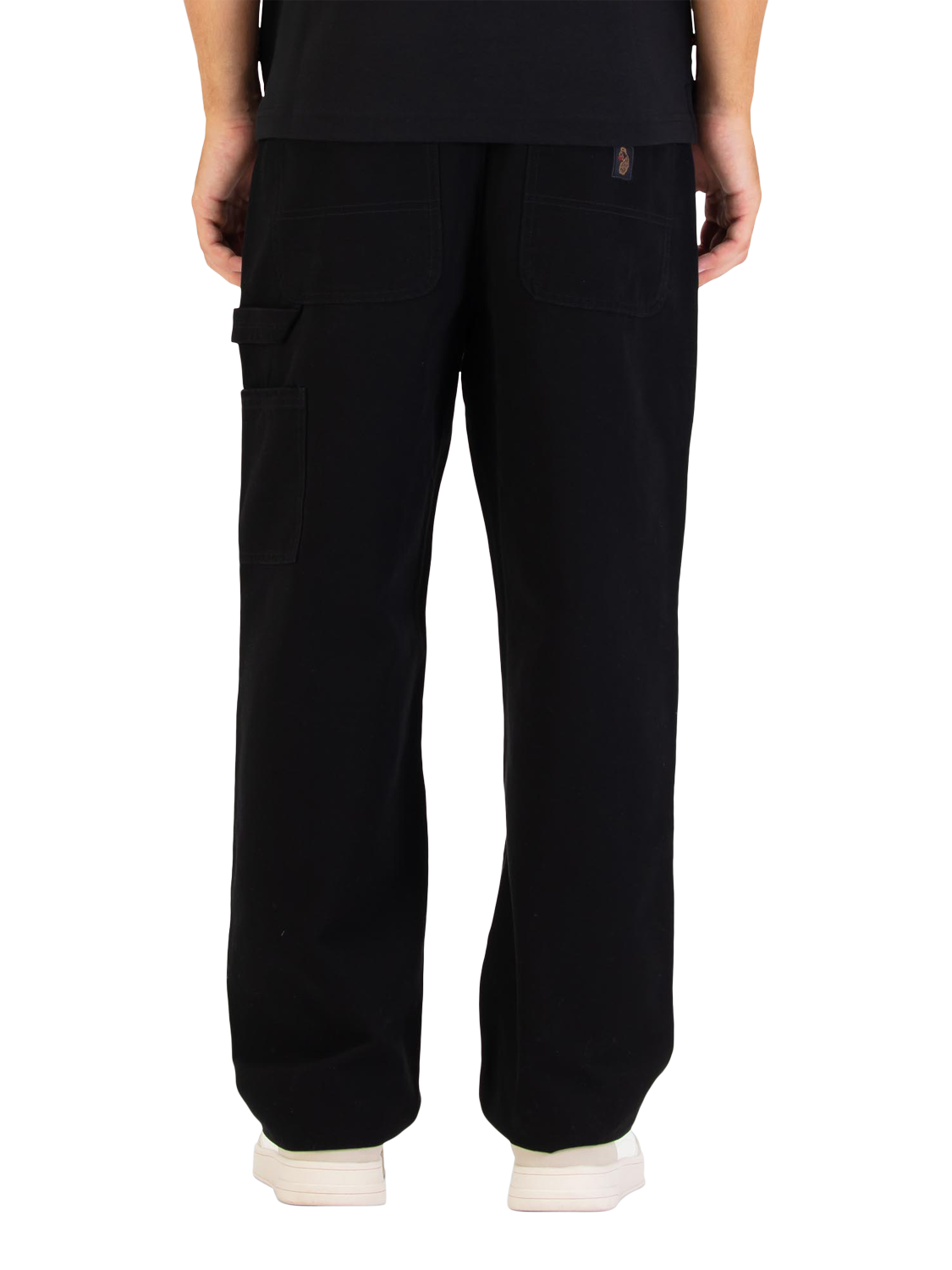 Product image 2 of 8, which shows LUKE 1977 Harlech Carpenter Cotton Trousers, Black, 28R