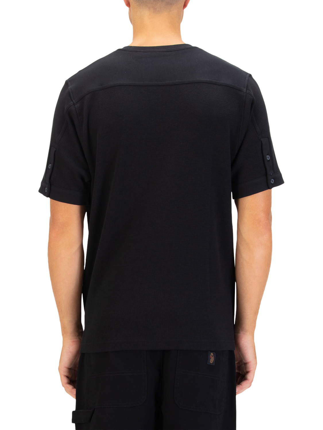 Product image 2 of 6, which shows LUKE 1977 Ellison Cotton Waffle T-Shirt, Black, S