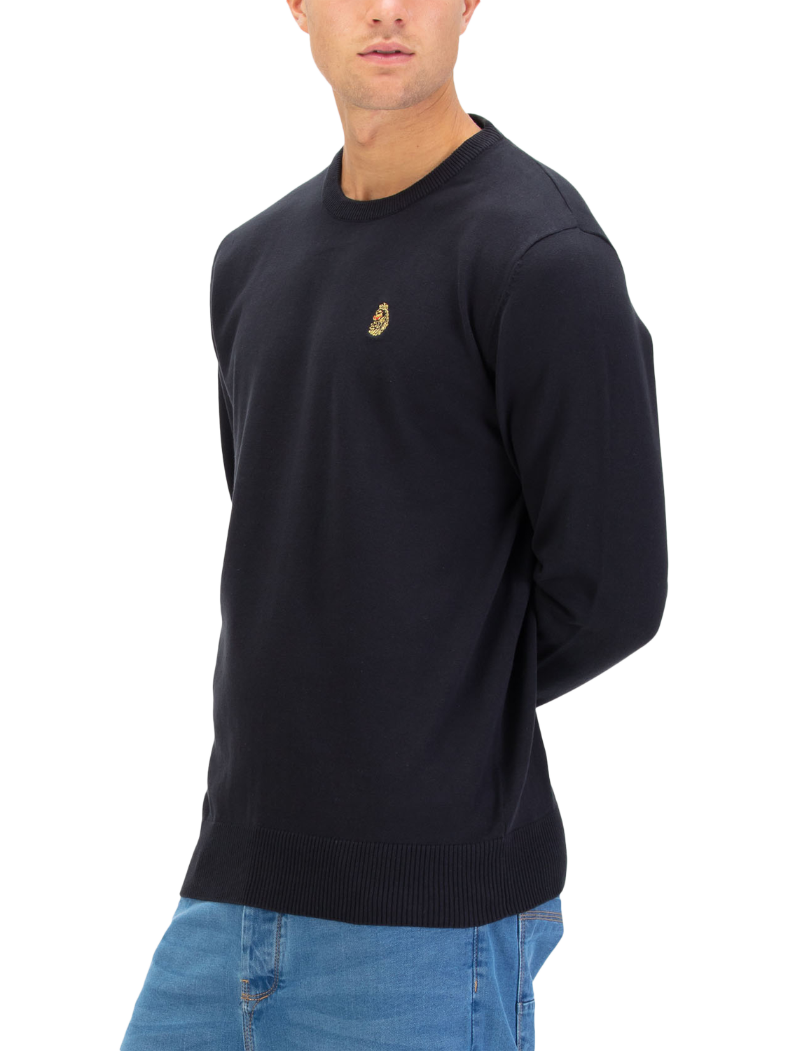 Product image 3 of 6, which shows LUKE 1977 Gerard 3 Knitted Jumper, Black, S