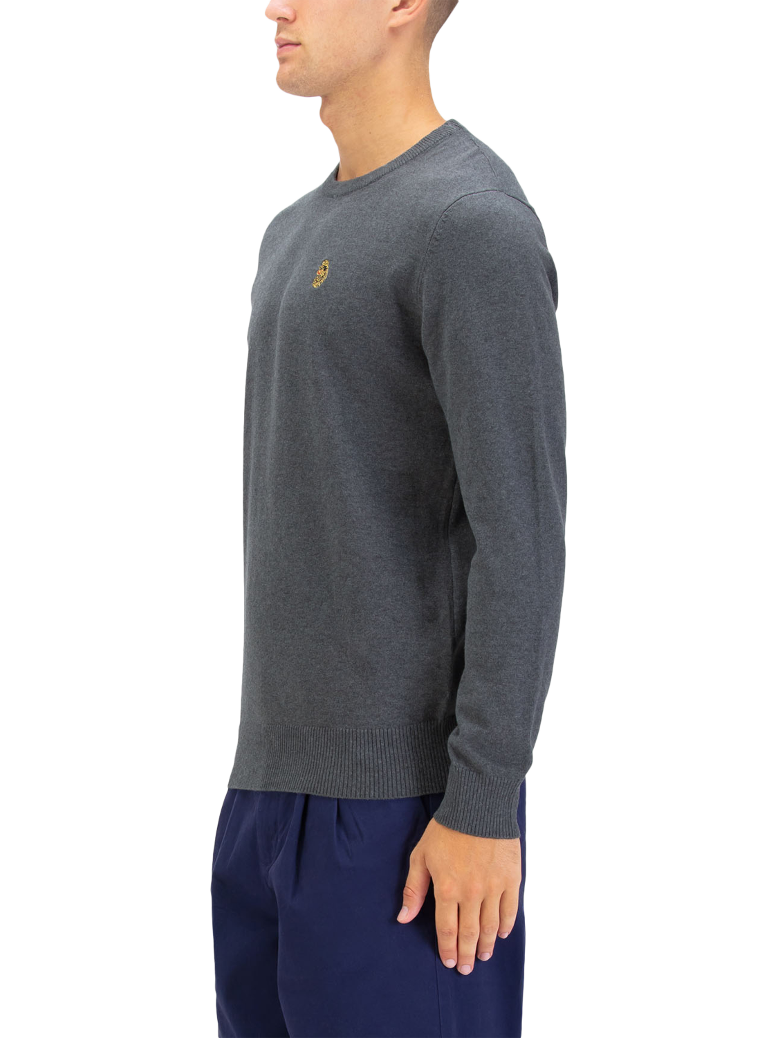 Product image 3 of 6, which shows LUKE 1977 Gerard 3 Knitted Jumper, Charcoal, S