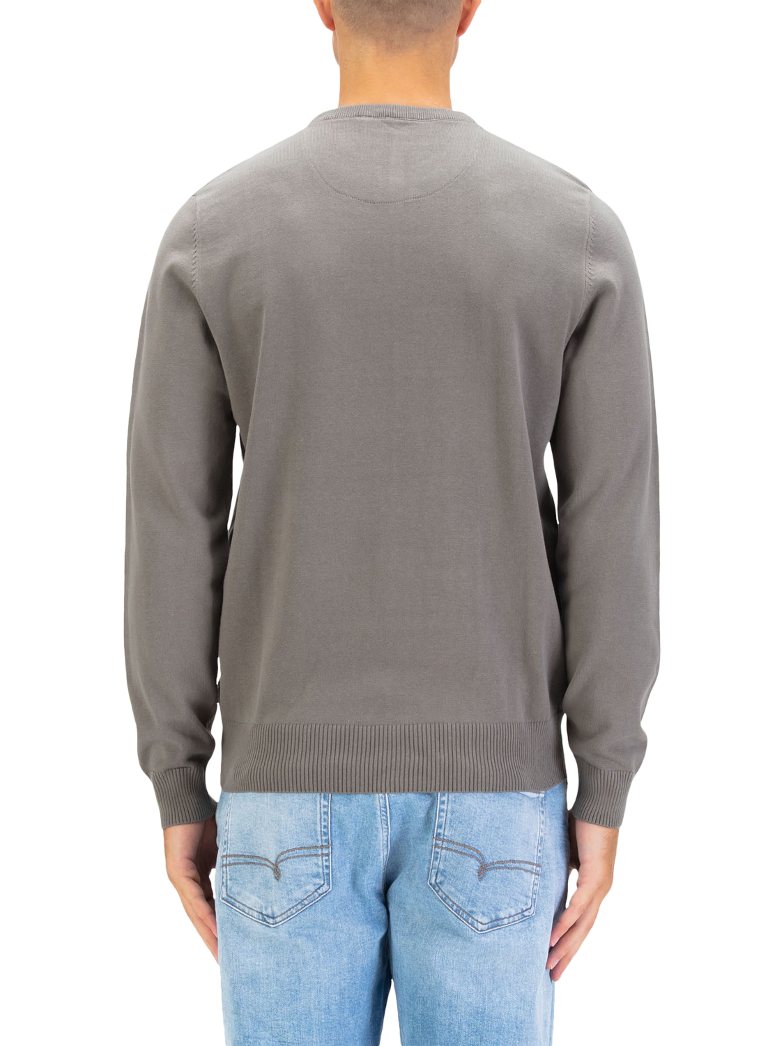 Product image 2 of 5, which shows LUKE 1977 Gerard 3 Knitted Jumper, Concrete, S