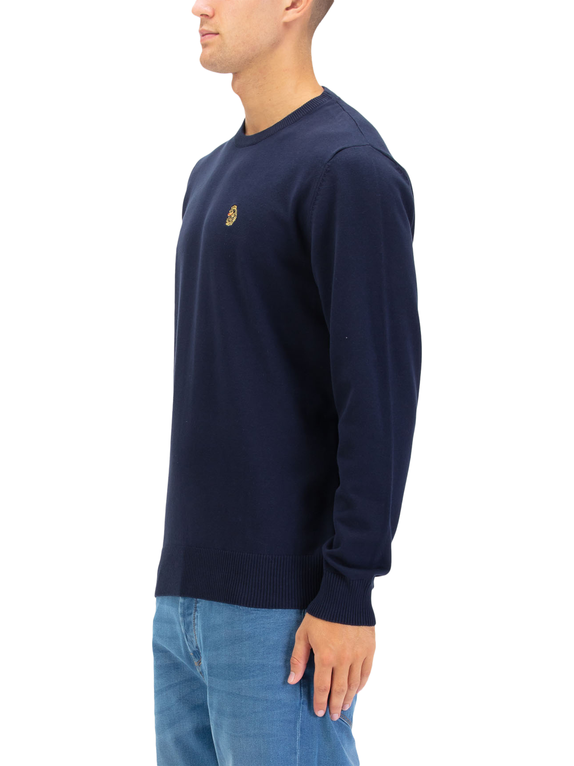 Product image 3 of 6, which shows LUKE 1977 Gerard 3 Knitted Jumper, Dark Navy, S