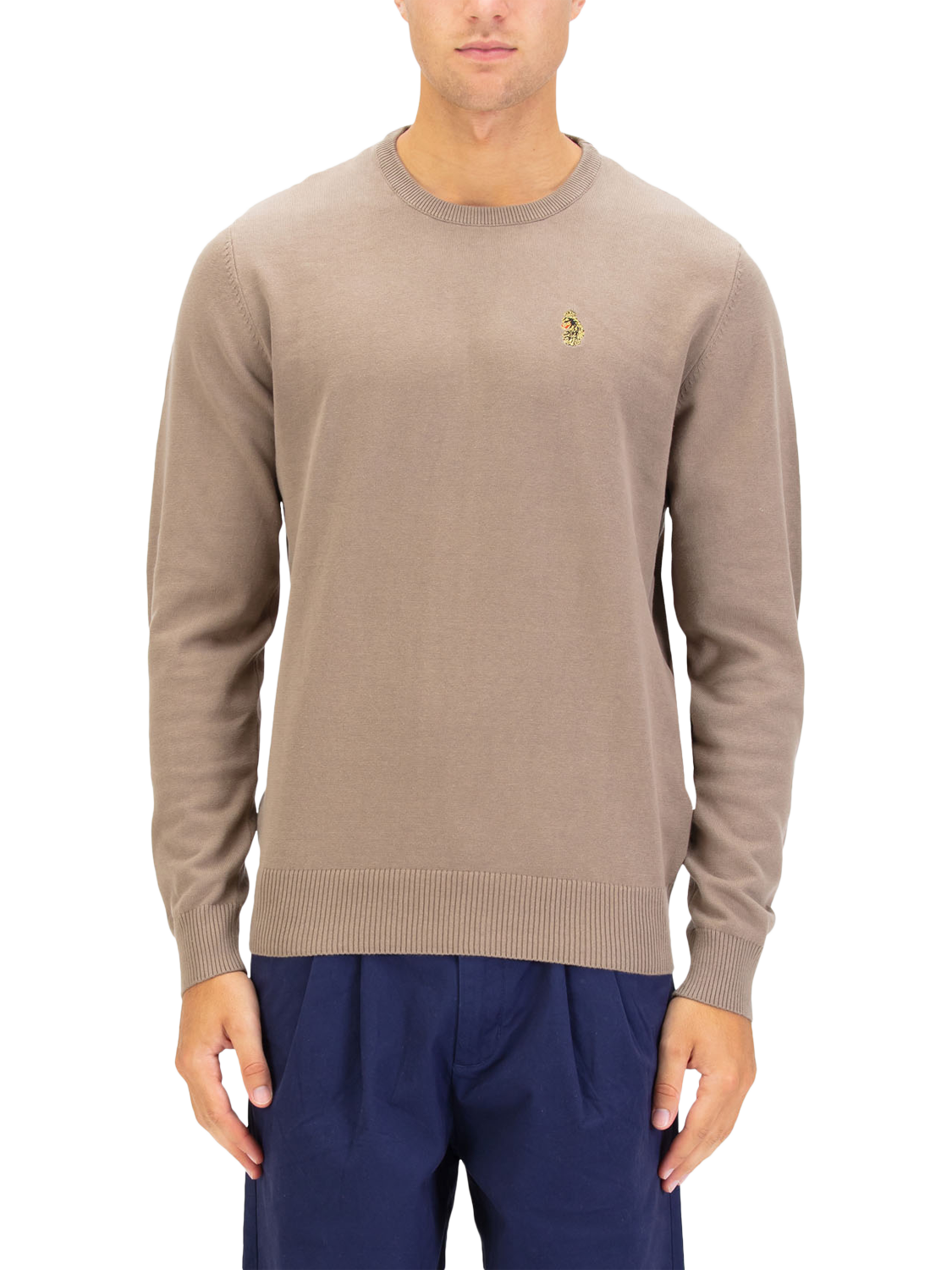 Product image 1 of 6, which shows LUKE 1977 Gerard 3 Knitted Jumper, Hard Nut, S