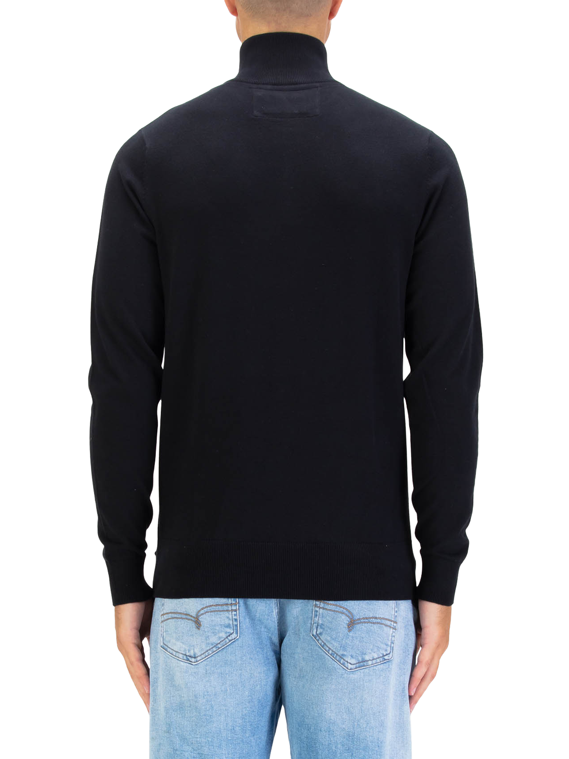 Product image 2 of 6, which shows LUKE 1977 Half Zip Cotton Jumper, Black, S