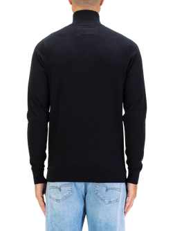 LUKE 1977 Half Zip Cotton Jumper - view 2, Black