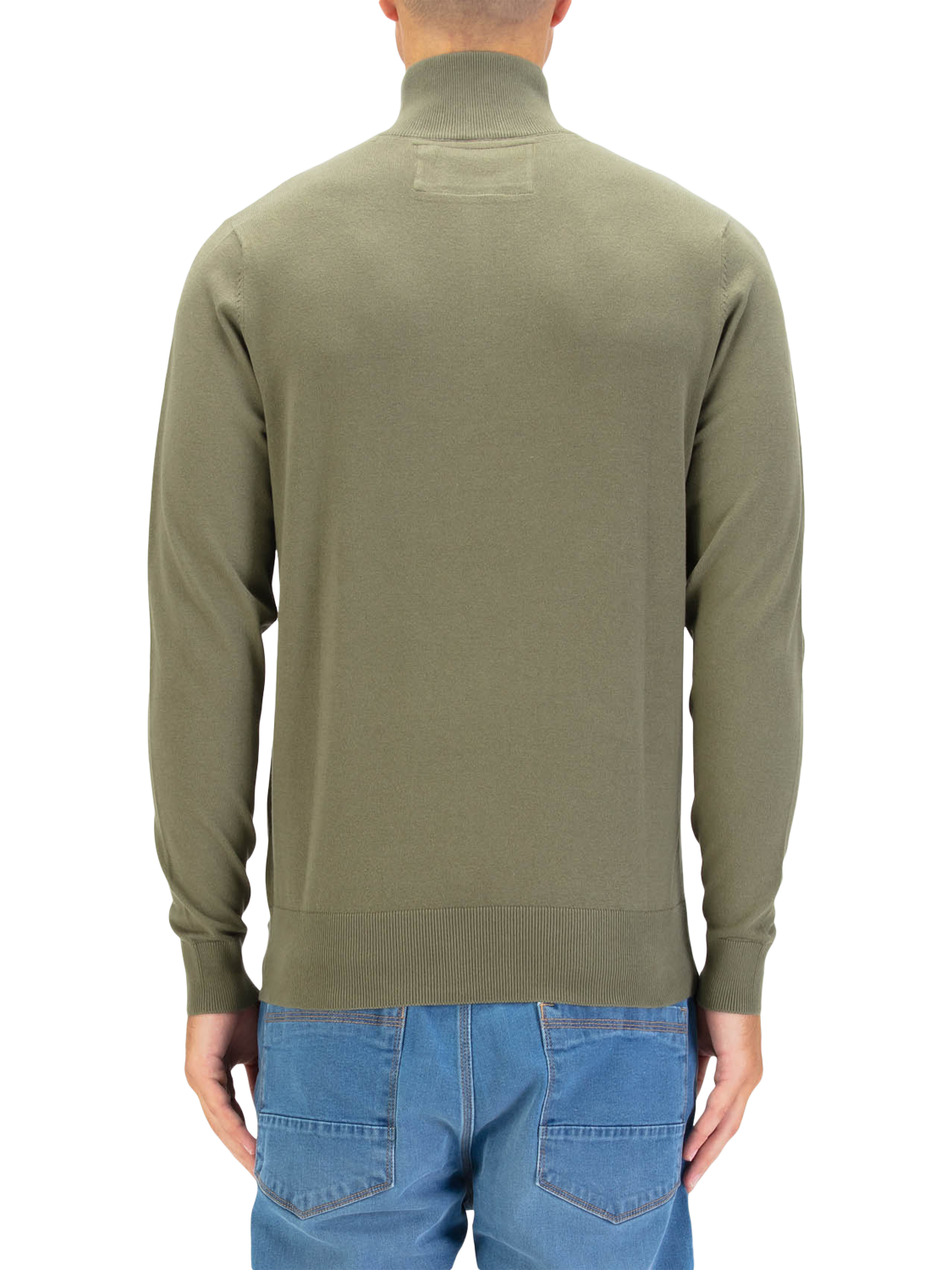 Product image 2 of 6, which shows LUKE 1977 Half Zip Cotton Jumper, Clover, S